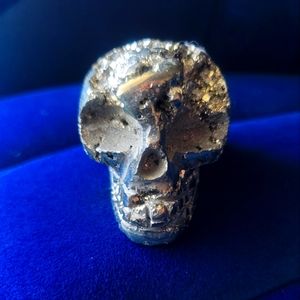 Pyrite Carved Skull from Peru